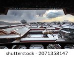 
The scenery of the Forbidden City after snow in winter