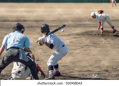 Scenery of the high school baseball game - Powered by Shutterstock