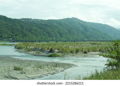 Scenery Of Hualien River Estuary.