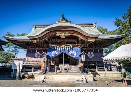Scenery of a Japanese shrine after the festival