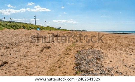 Scenery at Juno Beach between Courseulles and Saint-Aubin-sur-Mer which was one of the five areas of the Allied invasion of German-occupied France in the Normandy landings on 6 June 1944