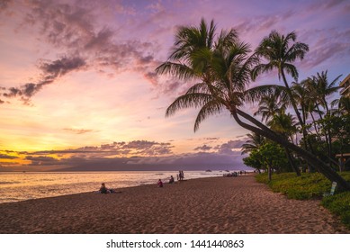 Scenery At Kaanapali Beach In Maui Island, Hawaii