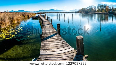 scenery at lake chiemsee - bavaria - germany