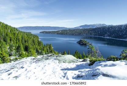 Scenery Of Lake Tahoe In The Winter