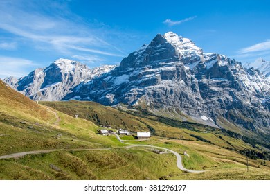 Scenery Pass Way Grosse Scheidegg Above Stock Photo 381296197 ...