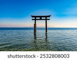 Scenery of Shirahige Shrine in Shiga Prefecture