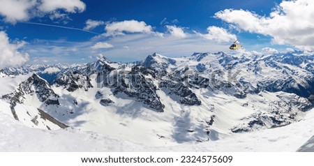 Scenery of Titlis, a mountain of the Uri Alps, located between the cantons of Obwalden and Bern. At 3,238 metres above sea level, the highest summit of the range north of the Susten Pass, Titlis snow