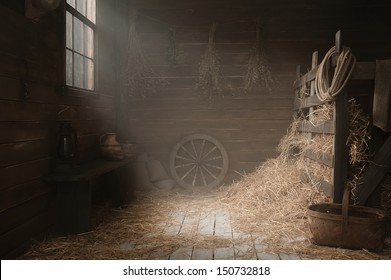 Scenery in the village barn studio