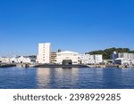 Scenery of warships seen from the YOKOSUKA military port tour boat