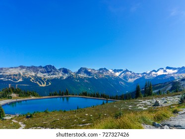 The Scenery Of A Water Reservoir On Whistler Mountain And Blackcomb Mountain, British Columbia, Canada. Landscape Photography.