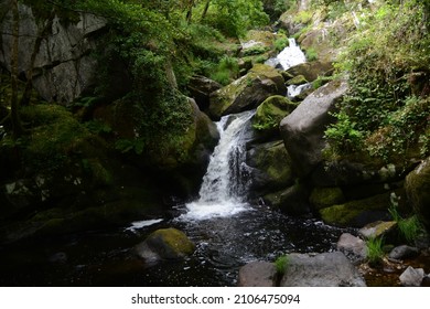 Scenery Of A Waterfall On A Natural Enviroment