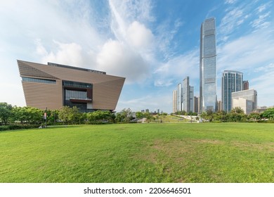 Scenery of West Kowloon Cultural District of Hong Kong city - Shutterstock ID 2206646501