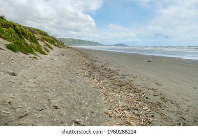 Scenery At The Whareroa Beach At Queen Elizabeth Park In New Zealand