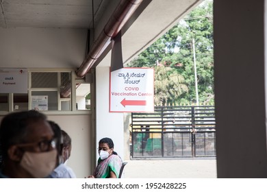  Scenes Of Covid Vaccination Drive At Baptist Hospital On April 9,2021 At Bengaluru,India