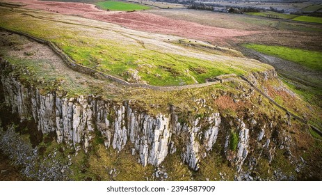Scenic aerial landscape photo of the nature at Sycamore Gap, UK - Shutterstock ID 2394587909