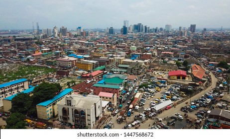 Scenic Aerial View Of Old Lagos Island Nigeria