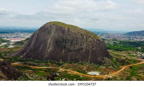 Scenic Aerial View Of Zuma Rock Nigeria 