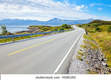 Scenic Atlantic Ocean Road In Norway