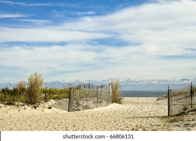 Scenic Beach Scene In New Jersey