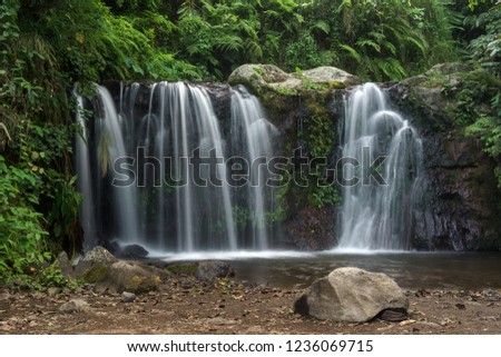 scenic beauty in treng wilis waterfall