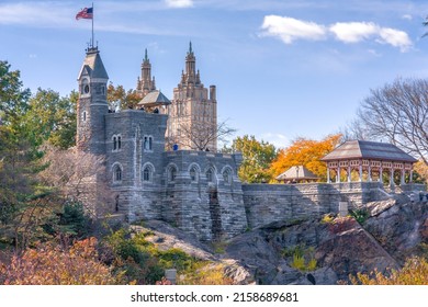 The scenic Belvedere Castle in the Central Park, Manhattan, New York, USA