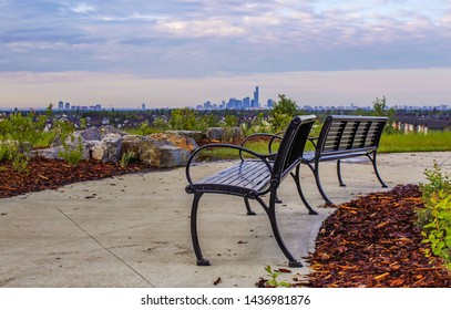 Scenic Bench Views Of Edmonton