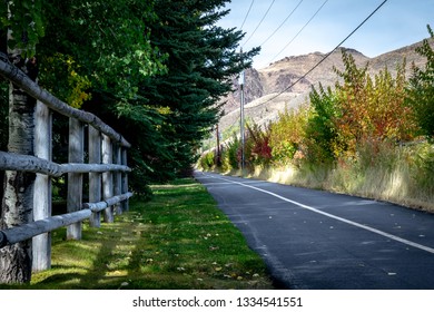 Scenic Bike Path In Ketchum, Idaho