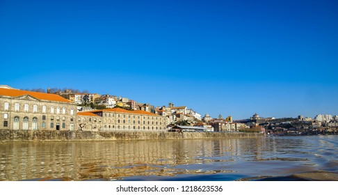 Scenic cityscape with river in Porto in Portugal