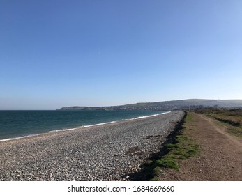 Scenic Coastline Walk In Wicklow Town, Ireland