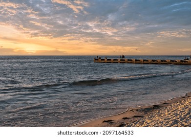 Scenic Coquina Beach Florida Sunset