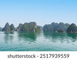 Scenic cruise in Lan Ha Bay, Cat Ba, Vietnam