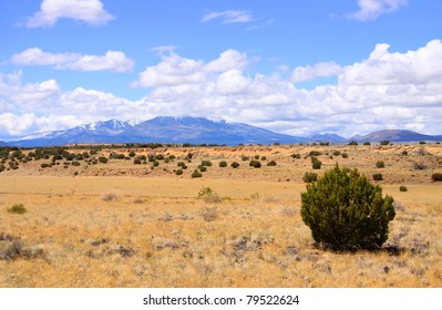 Landschaft der zauberhaften Wüste mit dem Humphreys Peak im äußersten Tallest in Arizona