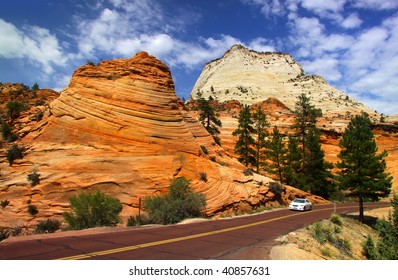 Scenic Drive In Zion National Park