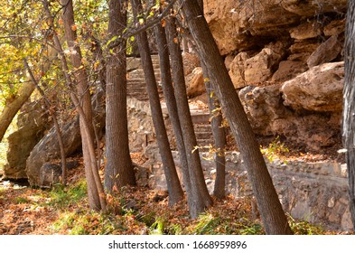 Scenic Forest And Stone Stairs In The Fall Verde Valley Arizona Usa