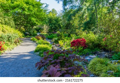 A Scenic Garden Landscape In Seatac, Washington.