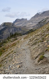 Scenic Landscape Of The McDonald Lake Valley From The Highline Trail, By The Going-to-the-sun Road Near Logan Pass Visitor Center, In Glacier National Park, USA