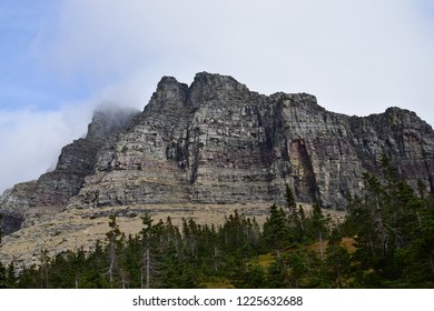 Scenic Landscape Of The McDonald Lake Valley From The Highline Trail, By The Going-to-the-sun Road Near Logan Pass Visitor Center, In Glacier National Park, USA