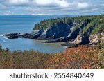 Scenic landscape of Saint John at Cape Spencer, New Brunswick, Canada