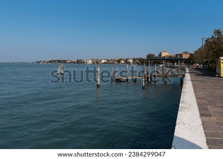 Scenic Lido di Venezia promenade landscape , Lido island Venice, Italy  Foto stock © 