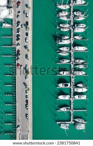 Similar – Image, Stock Photo Aerial View Of Luxury Yachts And Boats In Port At The Black Sea