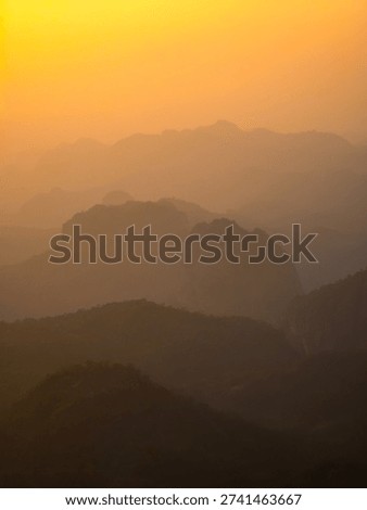 Scenic mountain range, tranquil, warm atmosphere, Pachmadi Hill station Madhya Pradesh India