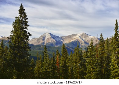 Scenic Mountain View In Colorado During Sunset