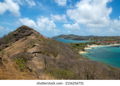 A Scenic Mountaintop View On Pigeon Island In St Lucia.