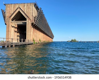 Scenic Ore Dock On The Shore Of Lake Superior