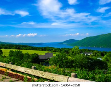 Scenic Overlook In The Finger Lakes, New York