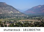 scenic overlook looking down at the town of durango in the san juan mountains of southern colorado