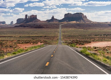 A Scenic Overlook Of Monument Valley On US Route 163 In Utah, Also Known As 