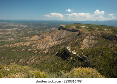Scenic Overview of Valley with Mountains of the Mesa Verde National Park in Colorado, USA - Shutterstock ID 2230816799