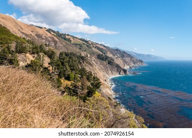 Scenic Pacific Coast At The Big Sur Highway No 1 In California, USA