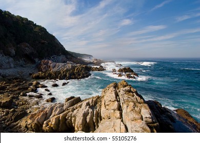 A Scenic Photo Of A Rocky Beach Taken On The Otter Hiking Trail, South Africa